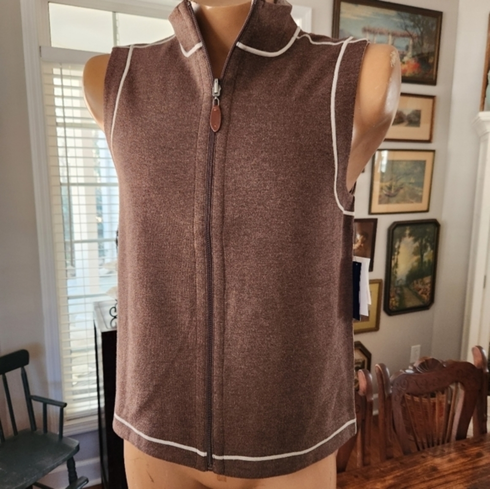 NWT Women's Wilkins Bros REVERSIBLE Sweater Vest SMALL - PETITE